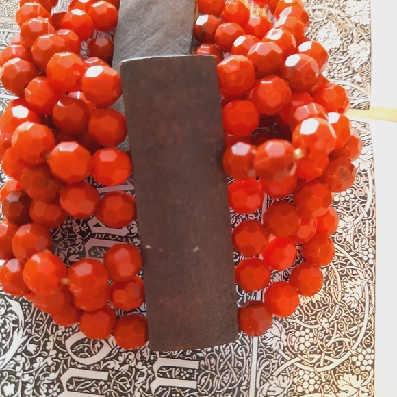 Red Stretchy Cuff Style Bracelet - Picture 3 of 4